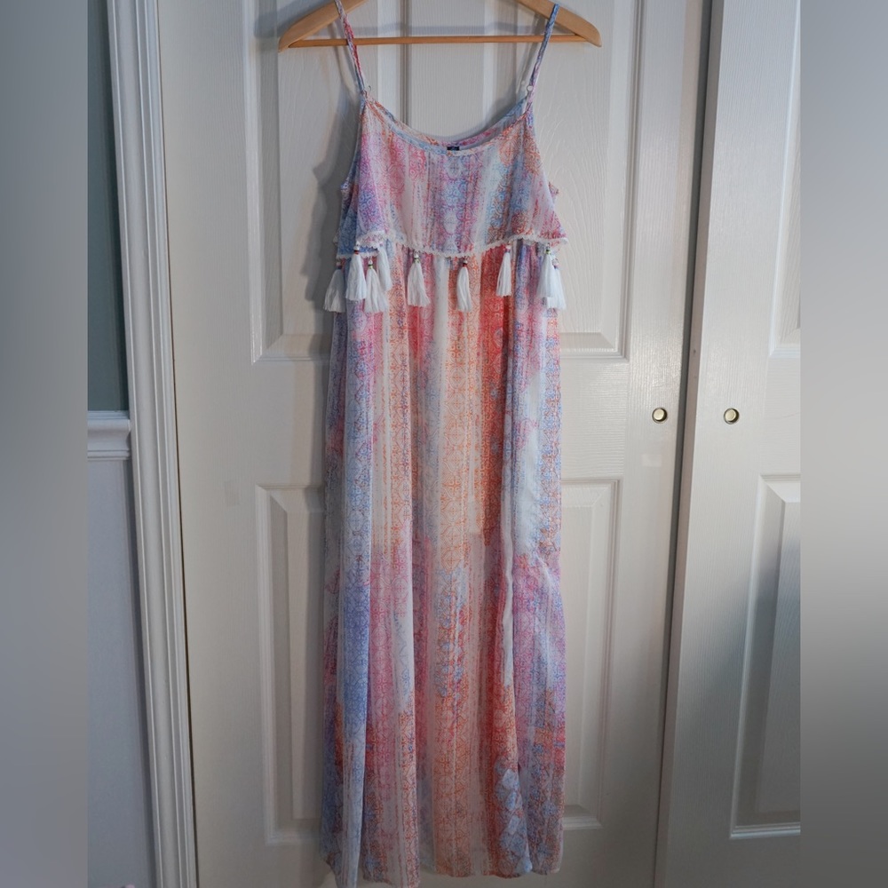 Design Lab Lord & Taylor Tassel Maxi Dress Size S